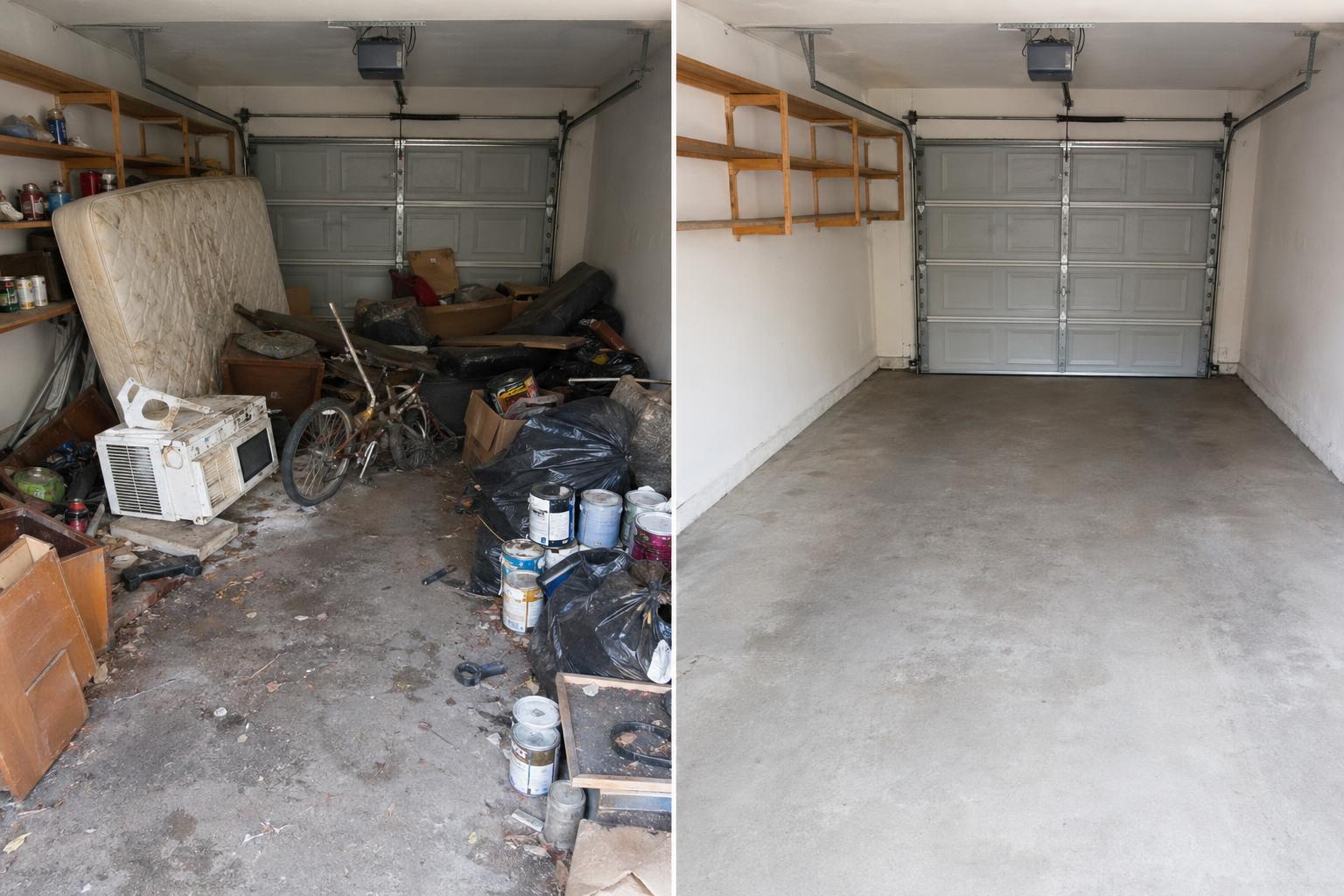 Junk Removal before and after