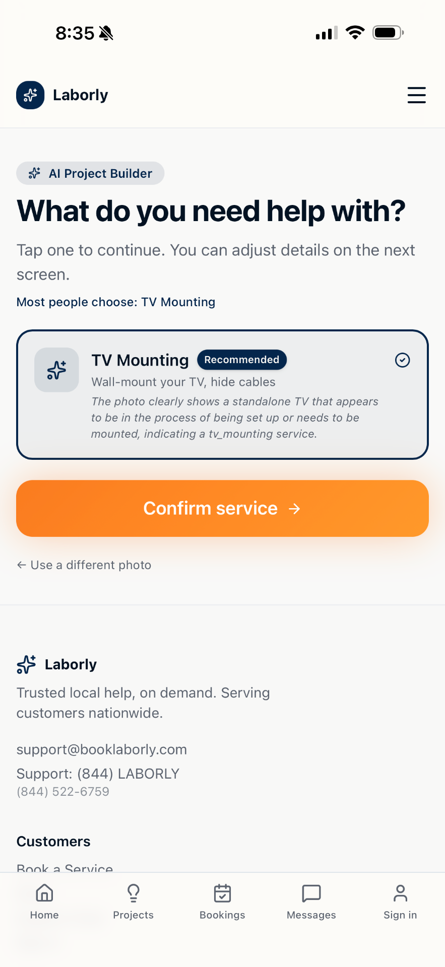 Step 2: We identify the service