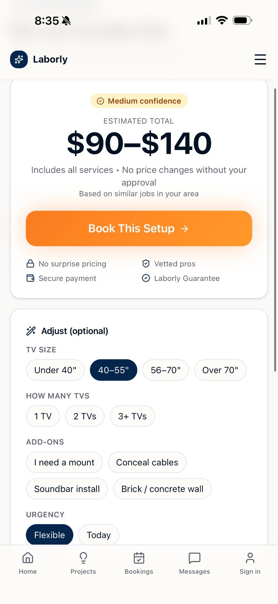 Step 3: Get an upfront price